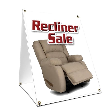 Signmission Recliner Sale, 24 Inch x 18 Inch A-frame Yard Sign, Plastic Sign SBC-1824-Recliner Sale