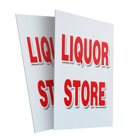 Signmission Liquor Store, Plastic Signs Only 24 Inch x 36 Inch, Corrugated Plastic, 2PK CSB-2436-2PACK-Liquor Store