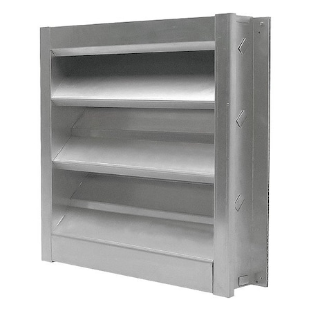 Dayton Louver, Wall Opening 36 x 36 In, Aluminum 4FZF8