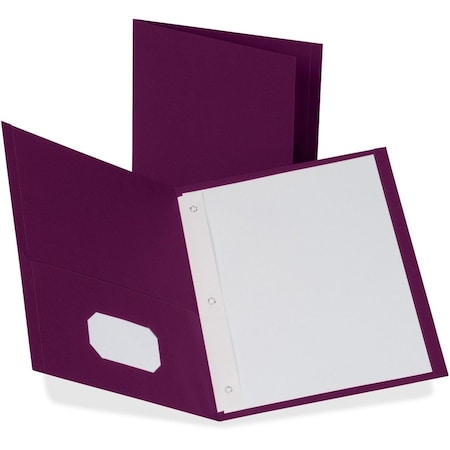 Tops Business Forms Oxford, Twin-Pocket Folders With 3 Fasteners, Letter, 1/2in Capacity, Burgundy, 25PK 57757