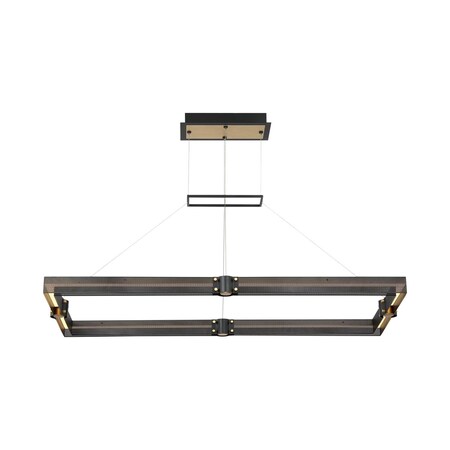 Eurofase Cameno Contemporary LED Chandelier, 1-Light, 4700 Lumens, Soft White/Matte Black 37060-015