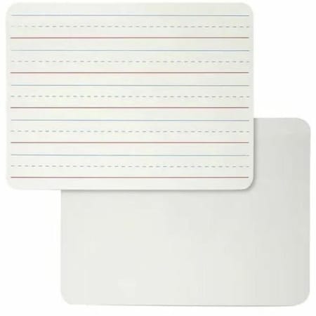 Charles Leonard Dry Erase Board, 2-Sided Lined/Pla", 9" x 12", PK6 35120