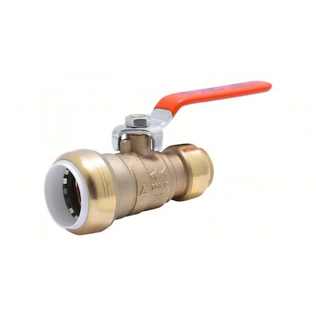 Sharkbite Turn Transition Ball Valve, 3.74" L, Brass 25551LF