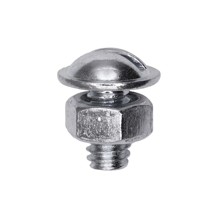 Auveco 1/4in-20 x 1/2in Slotted Washer Head License Plate Bolt, 100PK 3182