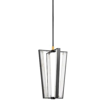 Hudson Valley Lighting Edgemere 4 Light Pendant 16 In. Aged Brass/Distressed Bronze 4054-AGB/DB