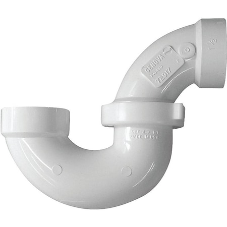 Canplas P-Trap, 1-1/2 in, Hub, PVC, White 193211N