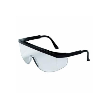Mcr Safety TK1 Series Safety Glasses, Clear Lens, Scratch-Resistant, Black Frame, Nylon 135-TK110