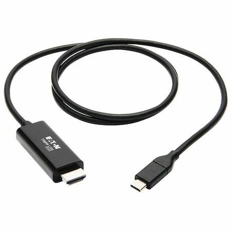 Tripp Lite USB C to HDMI Adapter Cable USB 3.1 Gen 1 4K M/M USB-C Black 3ft U444-003-H4K6BE
