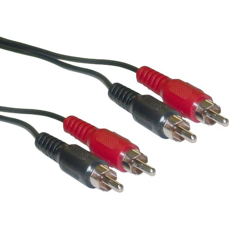 Cable Wholesale RCA Stereo Audio Cable Dual RCA Male 2 channel Right and Left 12 foot 10R1-02112