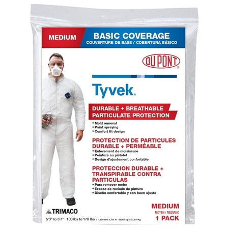 Triamco TYVEK COVERALLS MEDIUM 14121