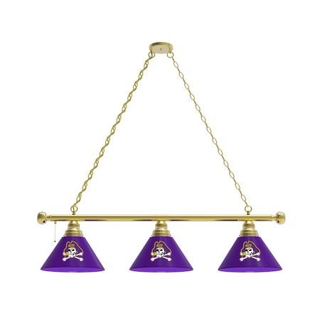 Holland Bar Stool Co East Carolina 3 Shade Billiard Light, Brass Fixture BL3BREcarol