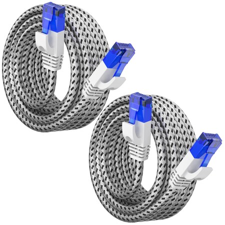Maximm Cat6 Patch Cable 12ft, 2PK, White, 2PK C6BRD-2PK-WH-12FT