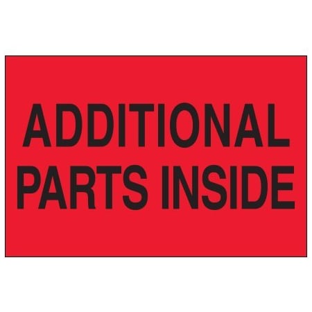 Bsc Preferred 2 x 3'' - ''Additional Parts Inside'' Fluorescent Red Labels DL1611