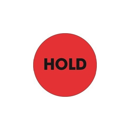 Bubblefast 2'' Circle - ''Hold'' Fluorescent Red Labels BFDL1273