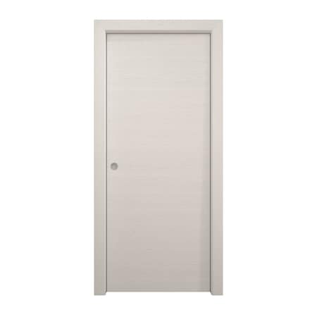 Sartodoors Sliding Pocket Door 30 x 84 inches, Ego 5000 Painted White Oak, Kit Rail Hardware, Solid Wood Int EGO5000PD-PWO-3084