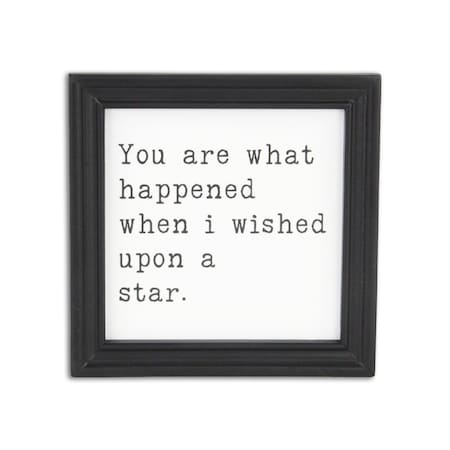 Homeroots When I wished Upon A Star Black Framed Print Wall Art 569564