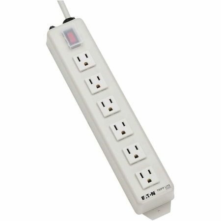 Eaton Tripp Lite Series Power It 6-Outlet Power Strip, 6 ft. 1.83 m Cord, Power Switch Cover TLM606NC