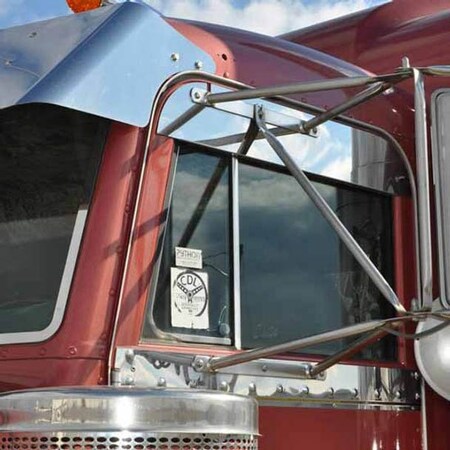 Replacement For Peterbilt 379 Year 1992 8In Stainless Steel Chop Top Door Window Trim Chop