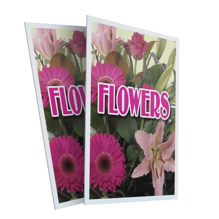 Signmission Flowers, Plastic Signs Only 24 Inch x 36 Inch, Corrugated Plastic, 2PK CSB-2436-2PACK-Flowers