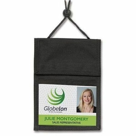 Brady BADGE HOLDER, BLACK, 3-POCKET CREDENTIAL WALLET HOLDER W/PEN COMP 1860-2501