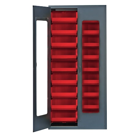 Quantum Storage Systems SPECIALTY CABINET W/18 RED BINS QSC-C250RD