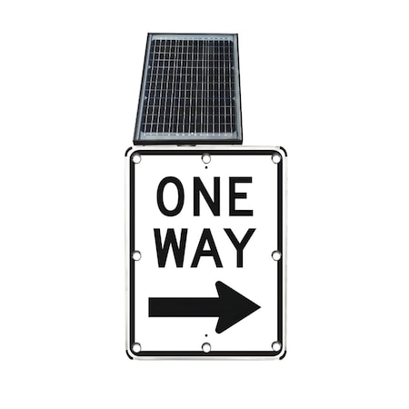 Stop-Lite LED Solar One Way (Arrow Right) Sign 30x36 in (ENG) SS-R6-2R-3036EW