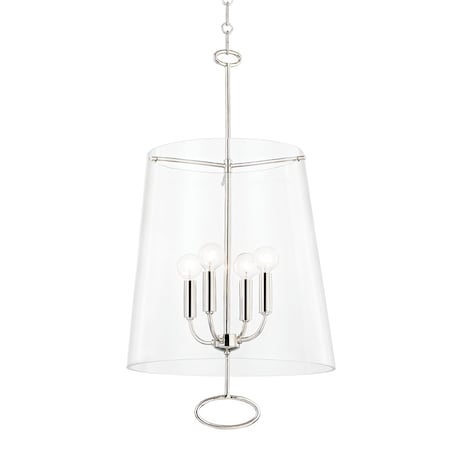 Hudson Valley Lighting James 4 Light Pendant 15 In. Polished Nickel 4717-PN