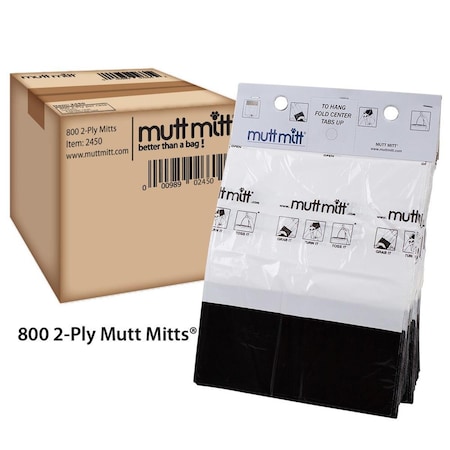 Mutt Mitt 2 Ply Waste Bags, White - 800 per Case MU375403
