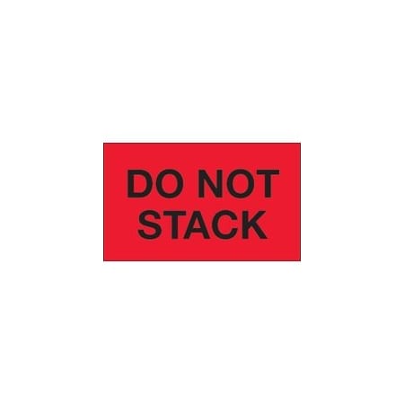 Bubblefast 3 x 5'' - ''Do Not Stack'' Fluorescent Red Labels BFDL1099