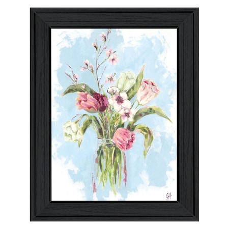 Homeroots Flourish Black Framed Print Wall Art 530134