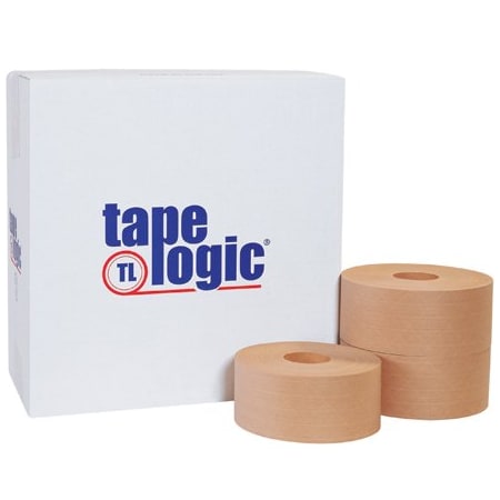 Tape Logic 70mm x 375' Kraft Tape Logic No 7000 Reinforced Water Activated Tape, 8PK T9067000
