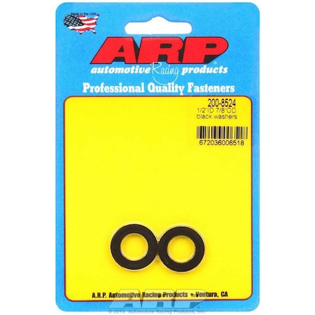Whole-In-One 200-8524 Black Washers - 0.5 in. ID x 0.88 in. OD, 2PK WH3642306