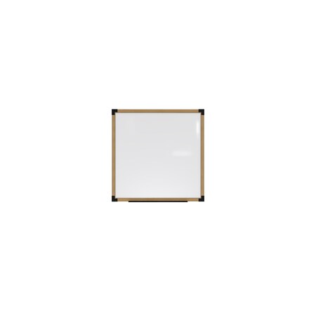 Ghent Prest Wall Whiteboard, Magnetic, 4'H x 4'W, Natural Oak Frame PRW6M44BN