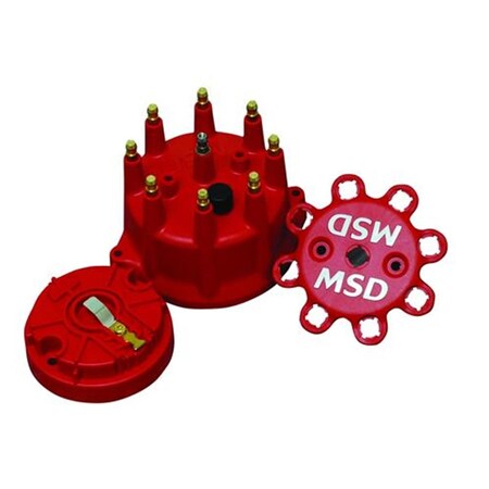 Msd Co. 84315 Distributor Cap And Rotor Kit Small Diameter, Red M46-84315