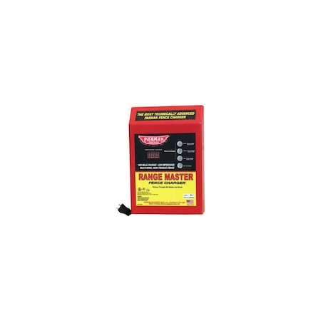 Parmak Range Master Advanced Electric Fence Charger, 100-Mile, Digital Meter with Alarms, Plug-In RM-1