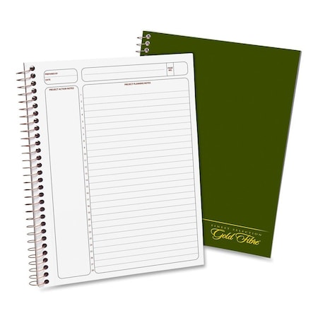 Esselte Gold Fibre Project Planner, Green Cover, White Paper, 7-3/4" x 9-1/2", 84 Sheets/Pad 20816