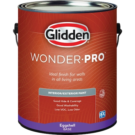 Glidden WonderPro Interior/Exterior Eggshell Paint Ultra Deep Base 1 Gal. GLWP31DB/01