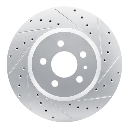 Dynamic Friction Co DFC Brake Rotor - Drilled and Slotted - Silver 631-26004R