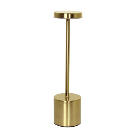 Homeroots 13" Gold Metal Table Lamp 646295