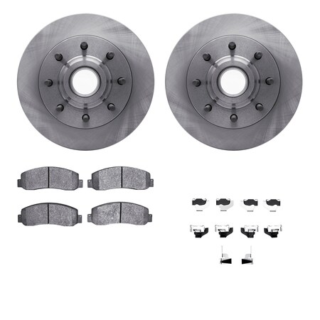 Dynamic Friction Co DFC Brake Rotor- Heavy Duty Brake Pad includes Hardware 6412-54269