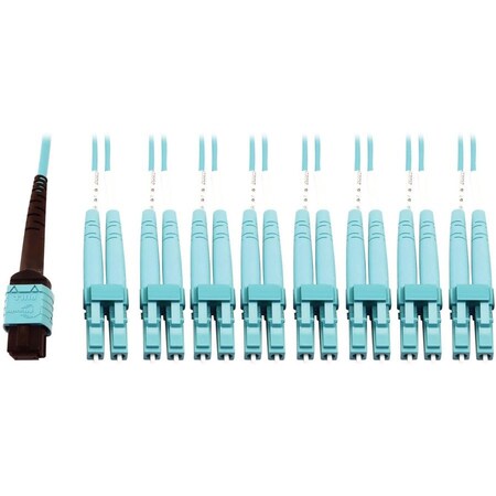 Eaton Tripp Lite Series 400G Multimode 50/125 OM4 Plenum Fiber Optic Breakout Cable, 24F N846D-01M-24CAQ