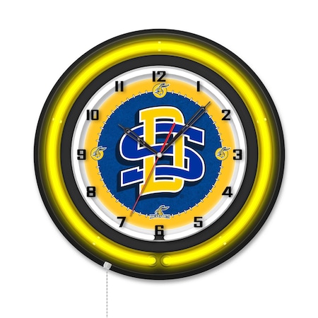 Holland Bar Stool South Dakota State University 19 Double Neon Wall Clock Clk19BK