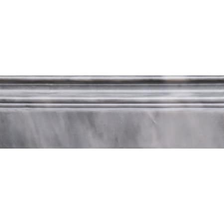 Apollo Tile Cloud Gray 4x12 Bardiglio Nuvolato Marble Polished Baseboard Tile Trim 3.33 sqft/case, 10PK APLMBA883PA
