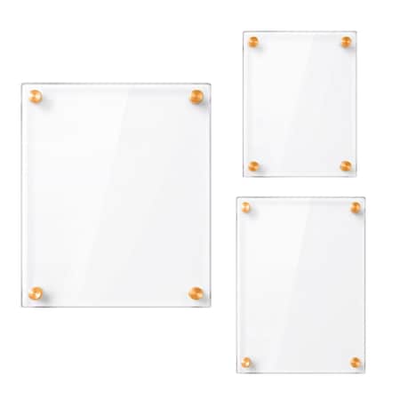 Floating Gallery Wall Frame Set, 1 Rose-Gold Hardware, 8 x 10, 11 x 14 & 16 x 20, 3-Piece Set
