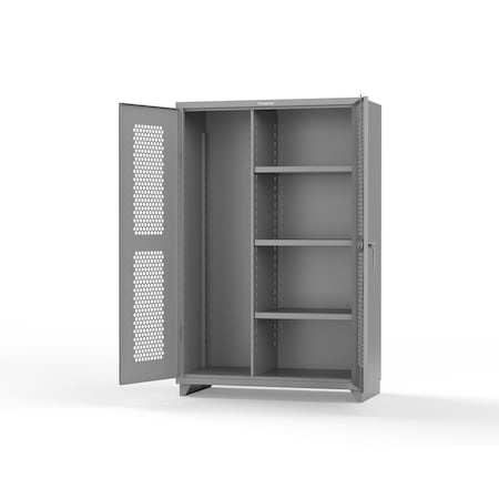 Strong Hold 14 GA Industrial Ventilated (Hex) Uniform Cabinet with Hanger Rod 46-H-WR-241-L