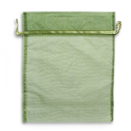 Nashville Wraps Olive Green Sheer Organza Bags, 12x14, 10PK B81499