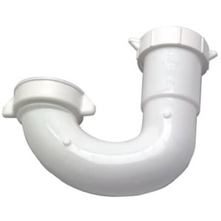 Highkey Master Plumber 1.25 in. Master Plumber White Plastic Lavatory Drain J Bend LR833496