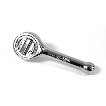 Perform Tool Ratchet 3/8 In Drive x 315/16 In Length; Stubby Round Head; 41 Teeth; Polished Nickel Chrome W38112