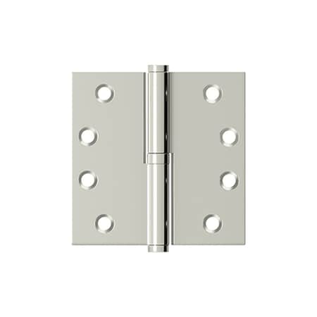 Deltana Right Hand 4in x 4in Square Lift-Off Hinge Bright Nickel Finish DSBLO414RH