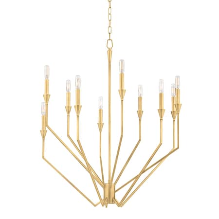 Hudson Valley Lighting Archie 10 Light Chandelier 30 In. Aged Brass 8510-AGB